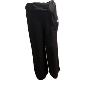 Skies are Blue Women Black Tie Trouser Pant Size XS0